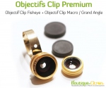 Objectifs Clip Premium Fisheye + Macro + Grand Angle